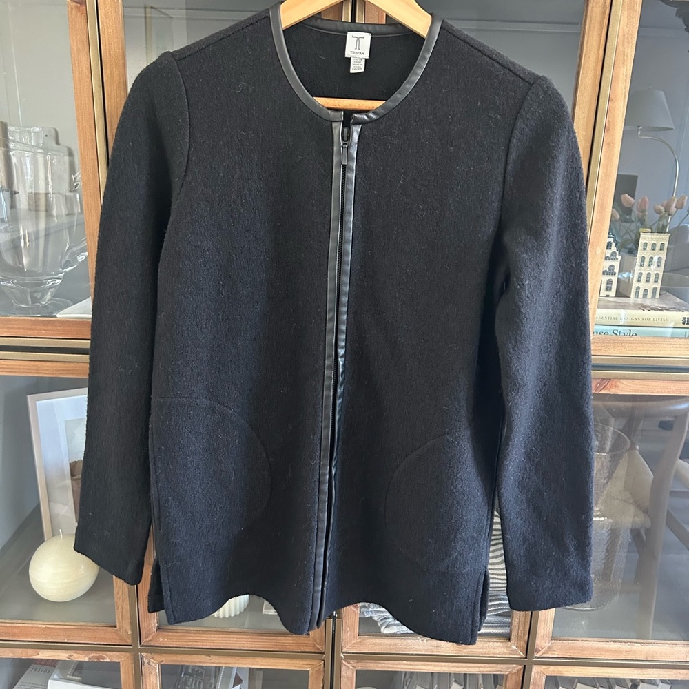 Wool Black Cardigan Women - Picture 2 of 7